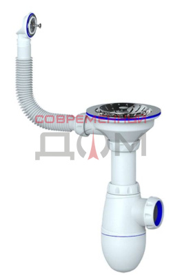 Сифон для мойки с выпуском В411V 1 1/2х40